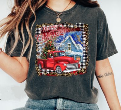 Merry Cristmas Red Truck Shirt