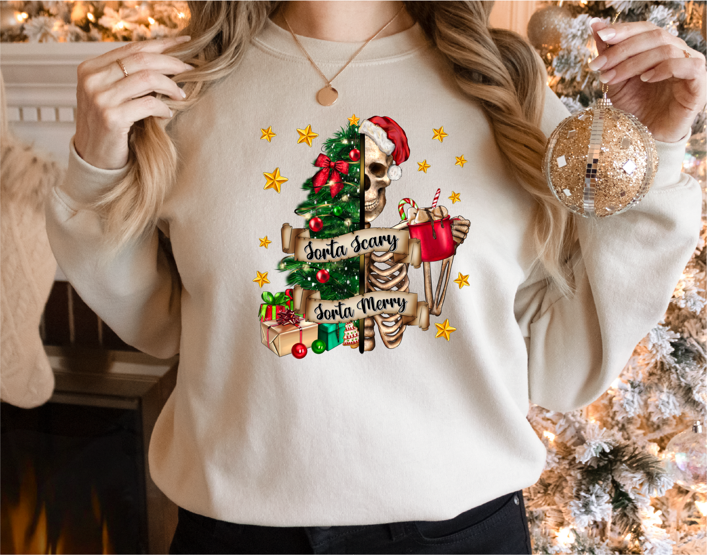 Sorta Merry Sorta Scary Sweatshirt, Funny Christmas Sweatshirt,