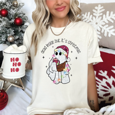 Comfort Colors Boo Jee Christmas Shirt, Dead Inside But It’s Christmas Boojee Shirt, Cute Christmas Comfort Colors Shirt