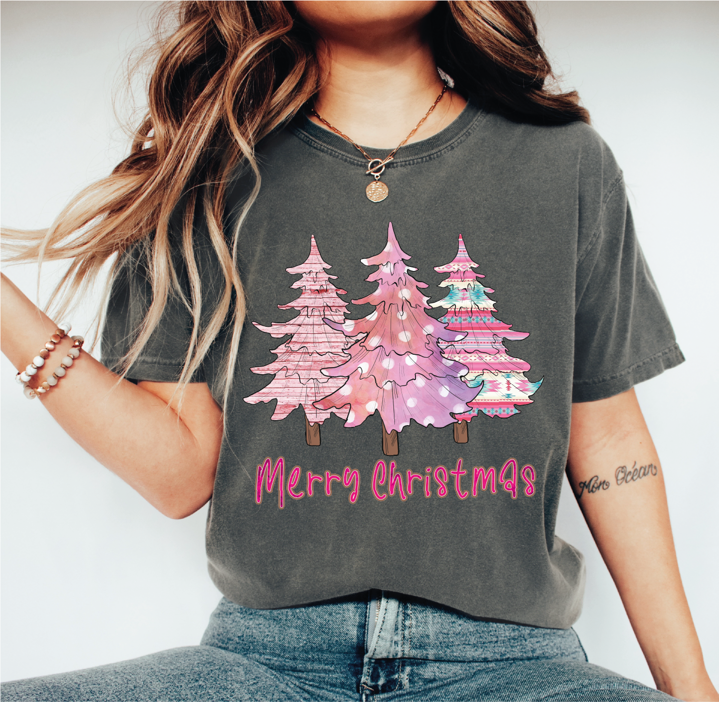Christmas Tree Shirt, Merry Christmas TreesTshirt, Ladies Merry Christmas Shirts, Christmas Shirt for Womens Girls