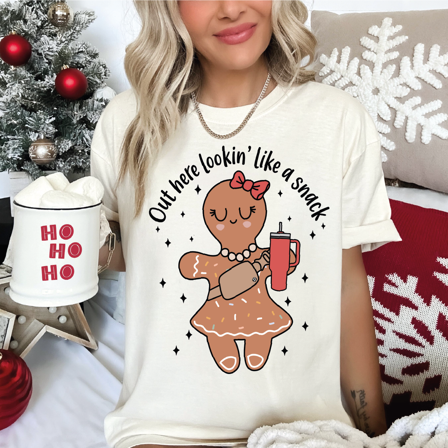 Christmas Out Here Lookin&#39; Like a Snack Comfort Colors Shirt