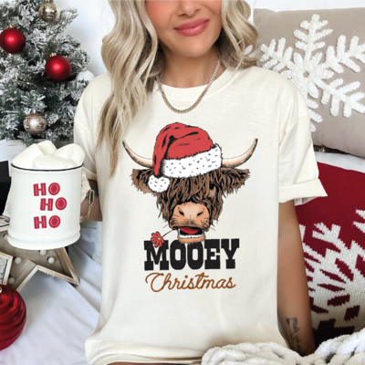 Mooey Christmas Comfort Colors Shirt