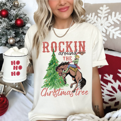 Rockin Around The Christmas Tree Comfort Colors Shirt