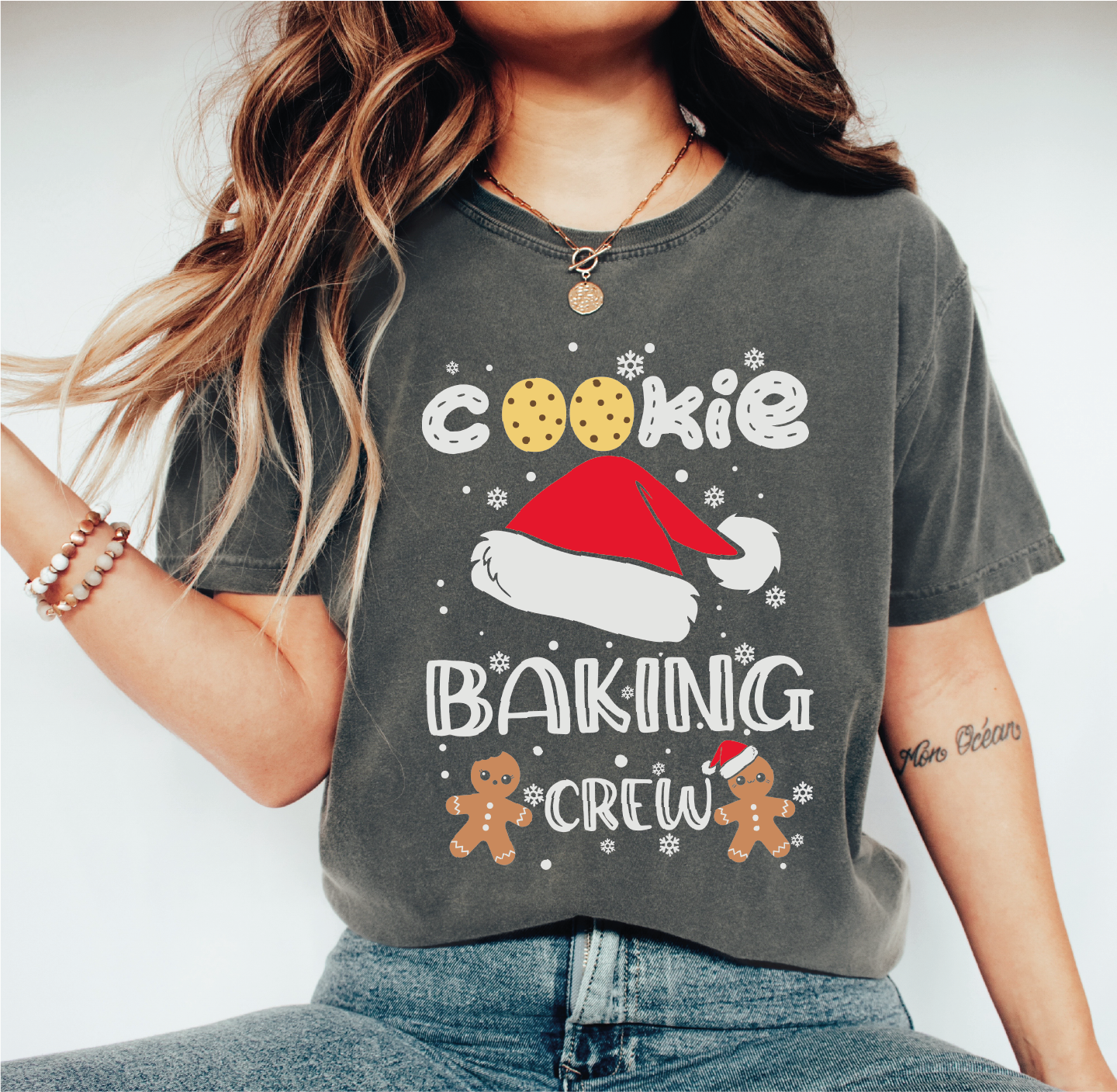 Christmas Baking Crew Comfort Colors Shirt, Christmas Baking Gift, Women&#39;s Xmas Shirt, Cookie Baking Crew Shirt