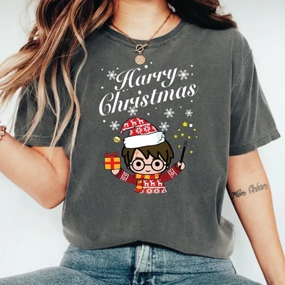 Wizard Christmas Shirt, Merry Christmas Shirt, Comfort Colors T-Shirt, Christmas Gift For Magic Lovers, Wizard Wand Shirt