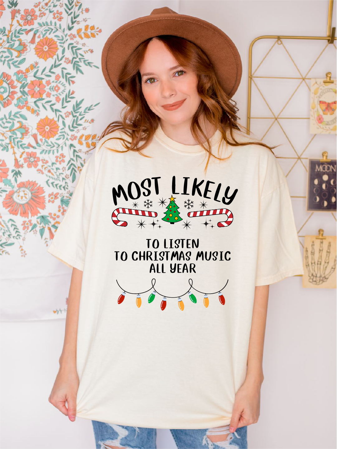 Most Likely To Listen To Christmas Music Shirt