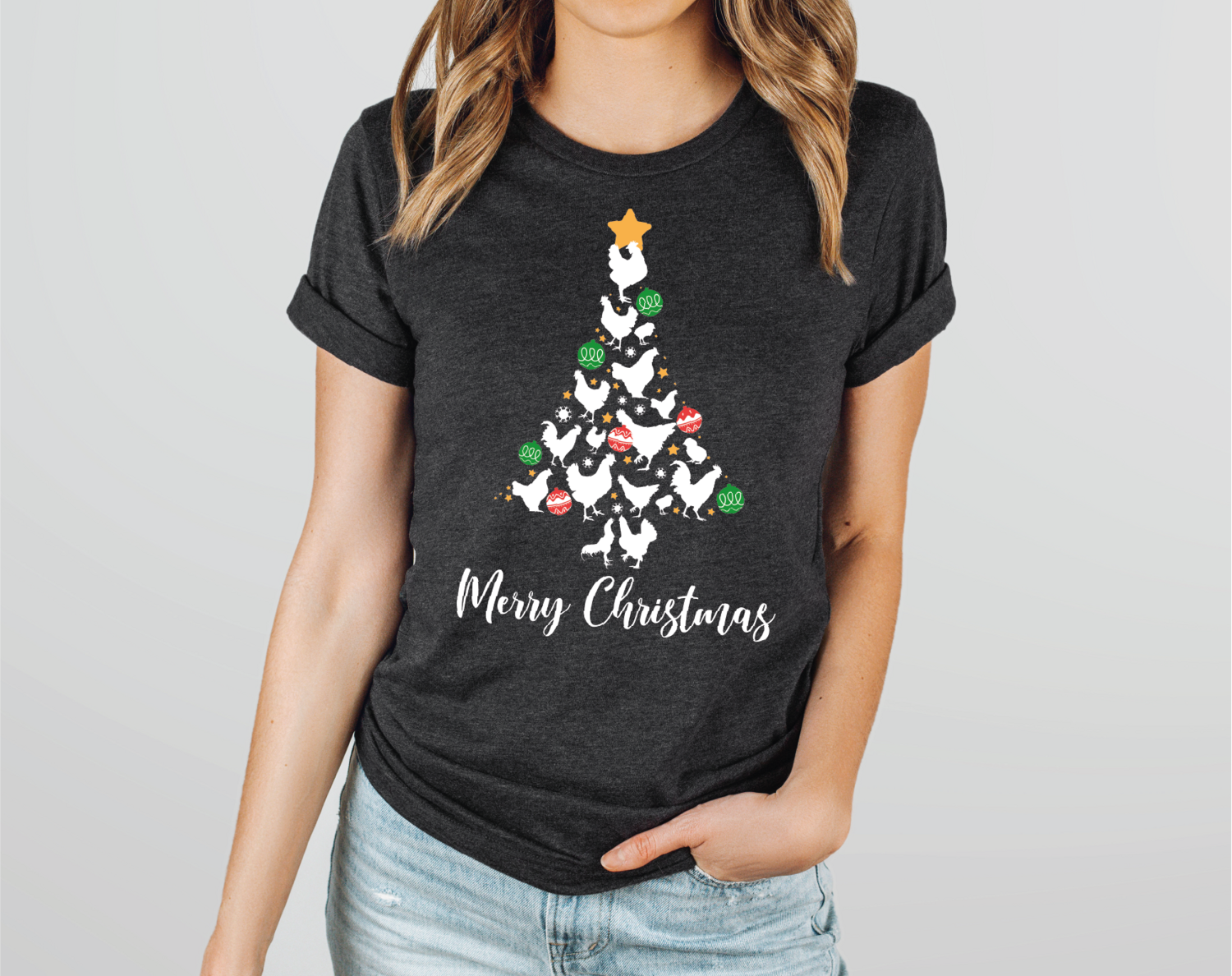 Christmas Unisex Chicken Tree Shirt