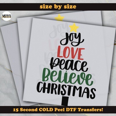 Joy Love Peace Believe Christmas