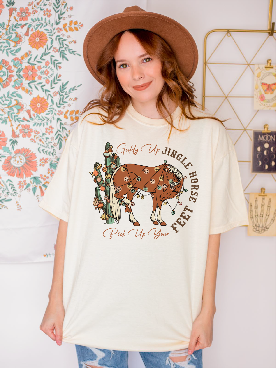 Jingle Horse Feet Shirt, Comfort Colors Shirt