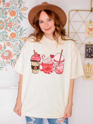 Comfort Colors Coffee Shirt, Valentines Day Coffee