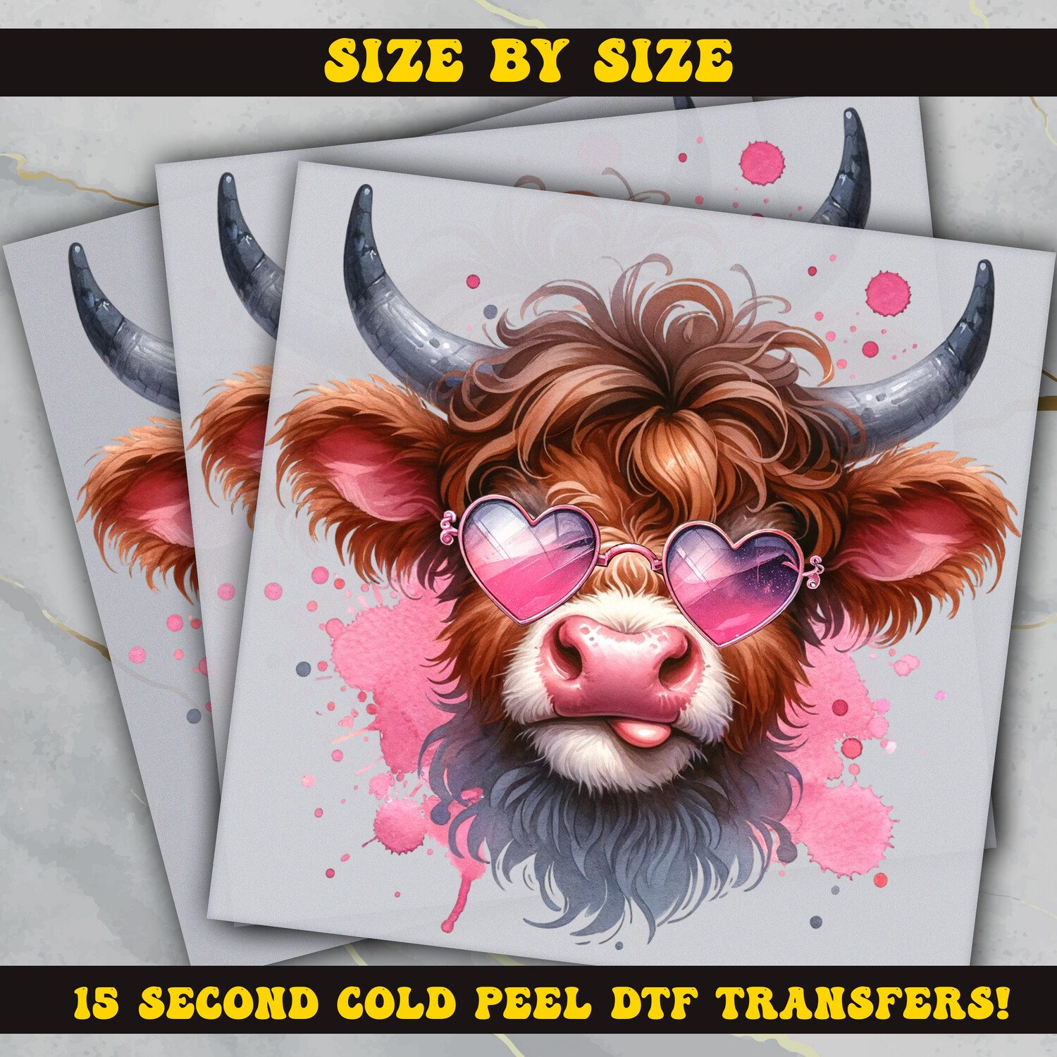 Valentine Cow  DTF Ready To Press