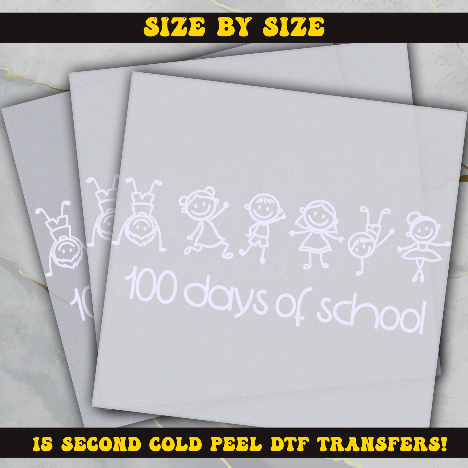 100 Days Of School, DTF  Ready To Press
