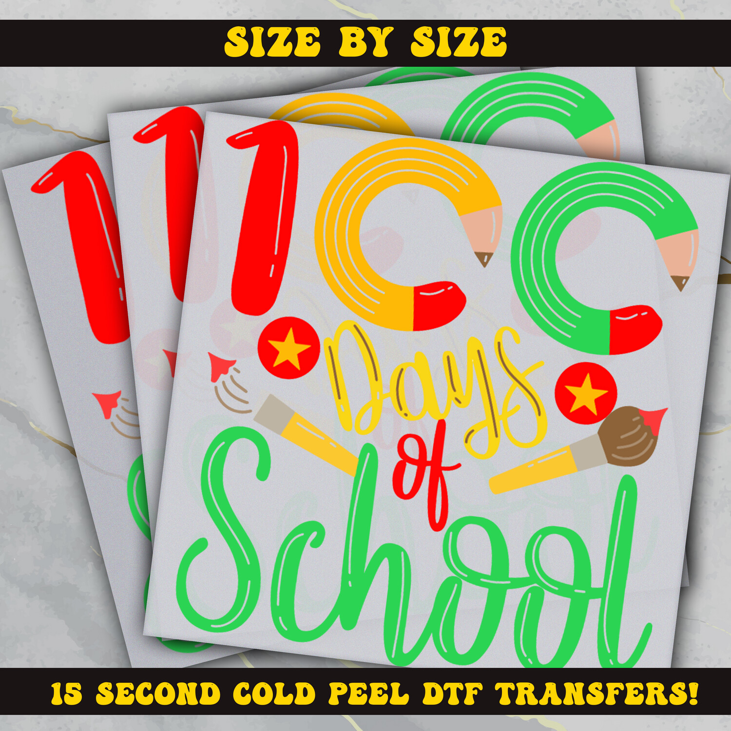 100 Days Of School, DTF  Ready To Press