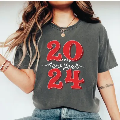 Happy New Year 2024, Hello 2024, Merry Chirstmas Shirt, Xmas T-shirt, Most Wonderful Time, New Years Eve Party Shirt
