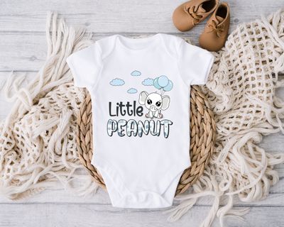 Little Peanut Baby Onesie, Cute Baby Elephant Bodysuit