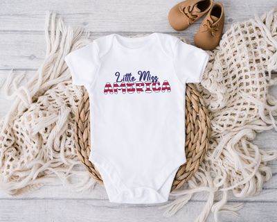 Little Miss America Baby Onesie