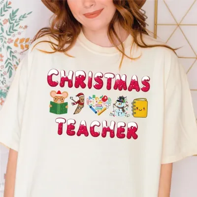 Christmas Teacher Shirt, Gifts for Teachers, Teacher Crewneck
