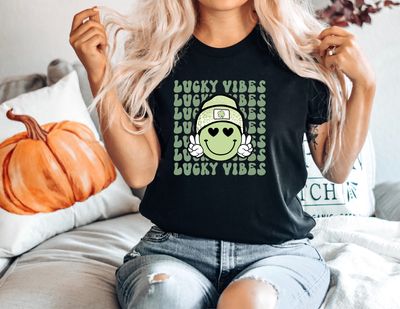 St Patricks Day Shirt, Lucky Vibes Shirt