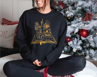 Universal Studios Shirt, Wizard House Sweatshirt, Wizard Castle Book Lover Gift, Bookworm Sweatshirt, Wizard School Hoodie, Hp Sweatshirt