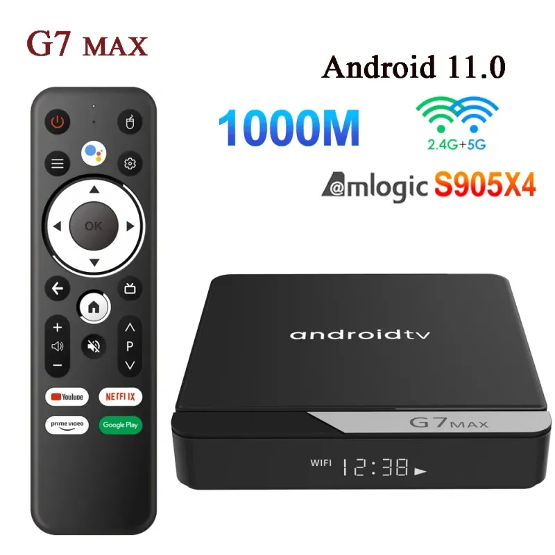 Gold, Plug Type: US Plug - G7 Max Smart TV Box Android 11 S905X4 4GB 64GB 1000M AV1 4K HD 2.4GHz/5GHz Dual Wifi USB3.0 Set Top Box Media Player 4GB 32GB Gold, Plug Type: US Plug - G7 Max Smart TV Box Android 11 S905X4 4GB 64GB 1000M AV1 4K HD 2.4GHz/5GHz Dual Wifi USB3.0 Set Top Box Media Player 4GB 32GB
