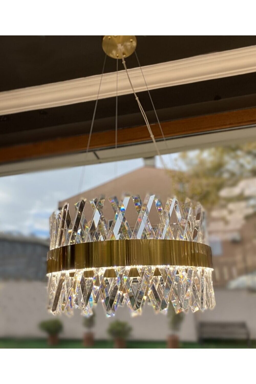 Modern Luxury Crystal Chandelier Crystal Stone Power Led Chandelier Bronze 50 pcs