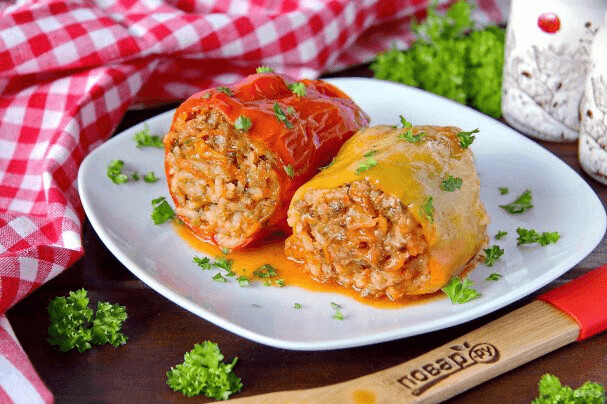 Stuffed peppers (beef and pork)