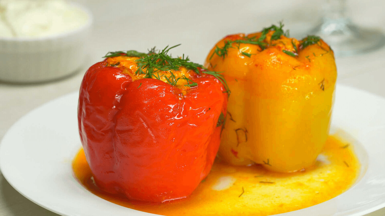 Stuffed peppers (beef and pork)