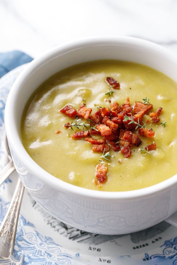 Split Pea cream Soup with bacon