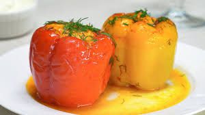 Stuffed peppers without meat with vegetables