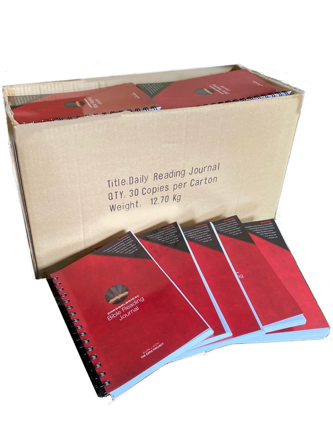 Box of Chronological Bible Reading Journals (30 at $6 each)