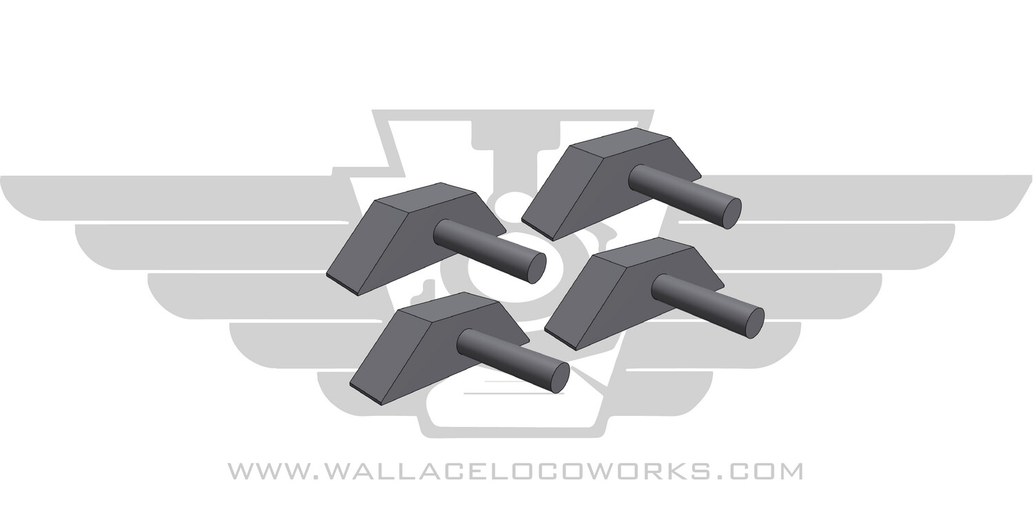 HO:  Railroad Wheels Chocks