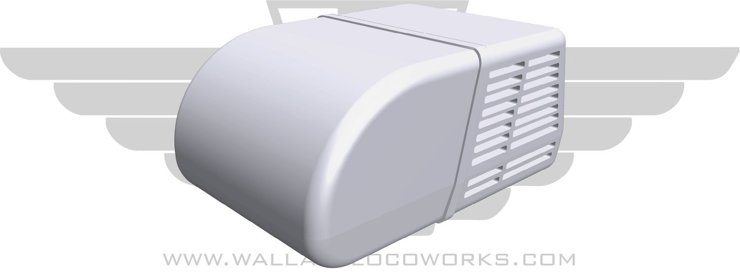 HO RV Style AC units Style 1 White