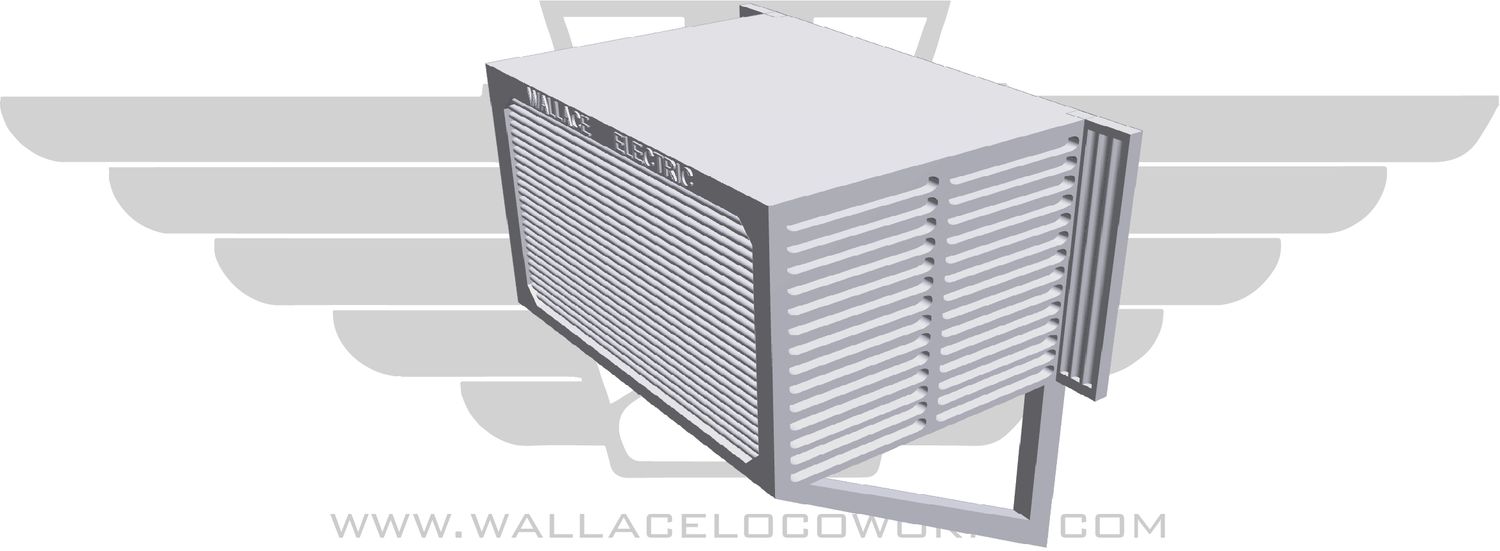 HO: Window AC Unit w Support / Curtain Large