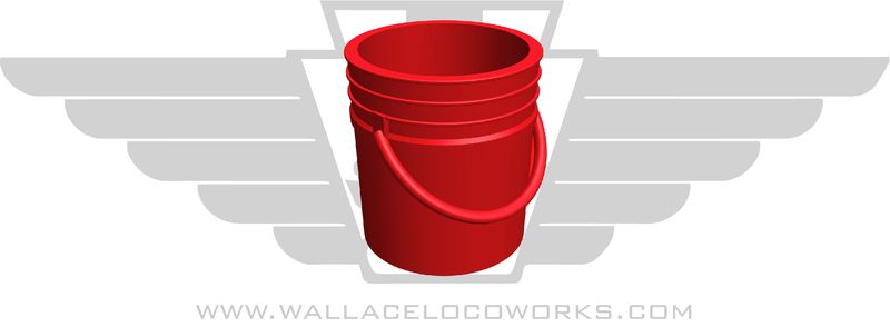 HO: 5 Gallon Bucket - Big Box Store Red
