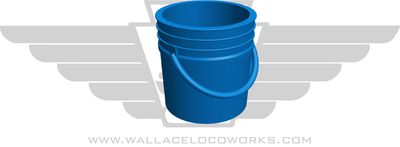 HO: 5 Gallon Bucket - Big Box Store Blue