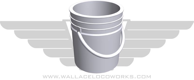 HO: 5 Gallon Bucket - Big Box Store White