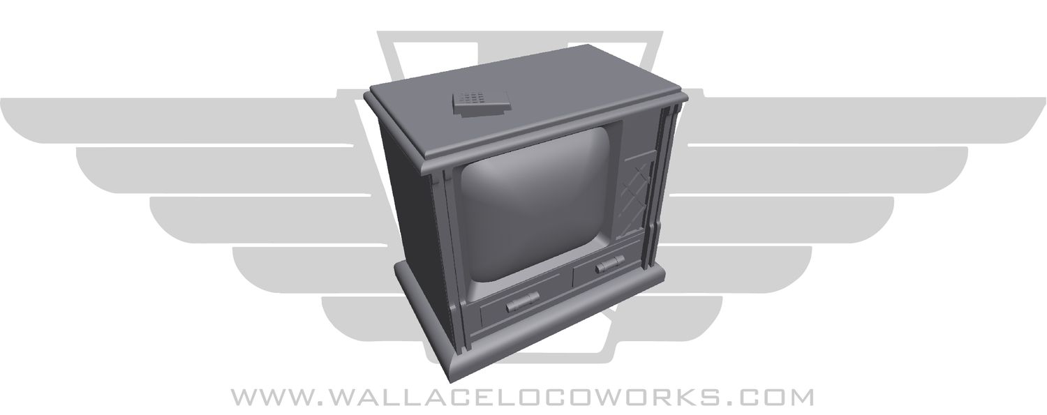 HO: Vintage TV with Remote