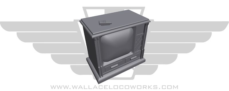 HO: Vintage TV with Remote