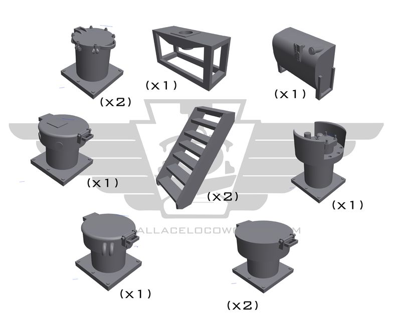 HO: Safety Train Prop Kit Style 1