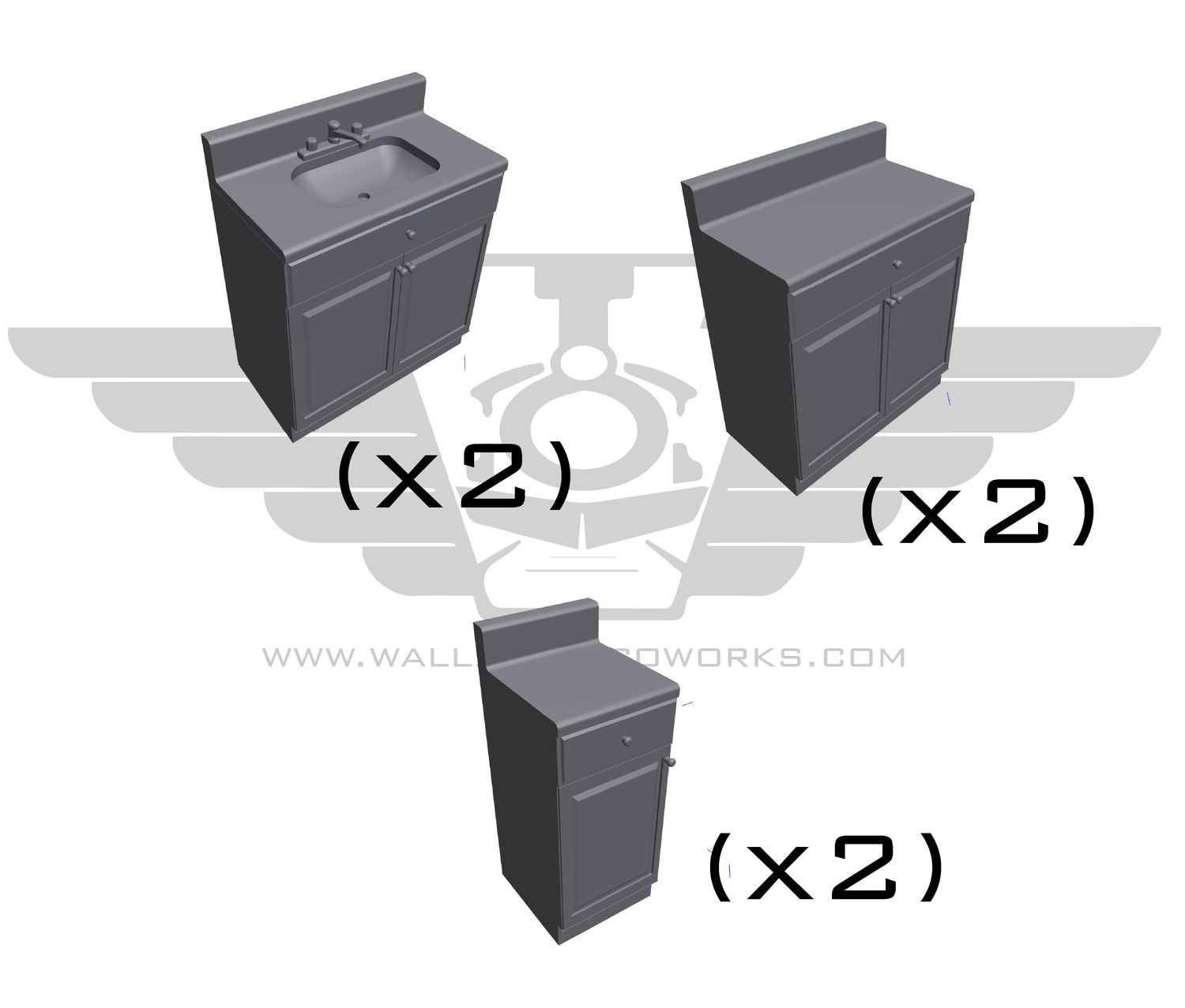 HO: Kitchen Cabinet Set