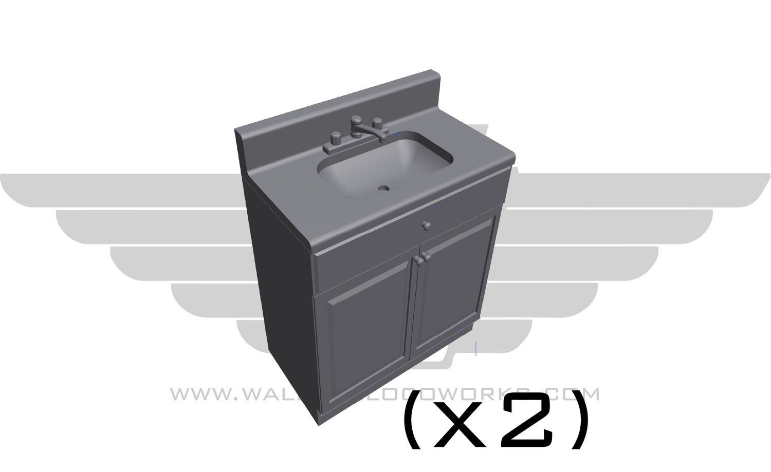 HO: Kitchen Cabinet with Sink