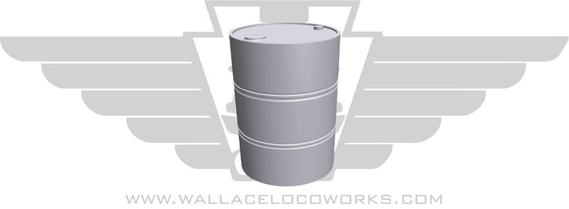 HO: 55 Gallon Drum w/ Bung White