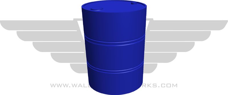 HO: 55 Gallon Drum w/ Bung Blue