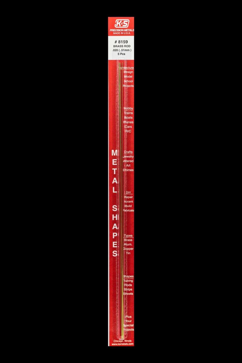 Round Brass Rod .020 x 12 5cd