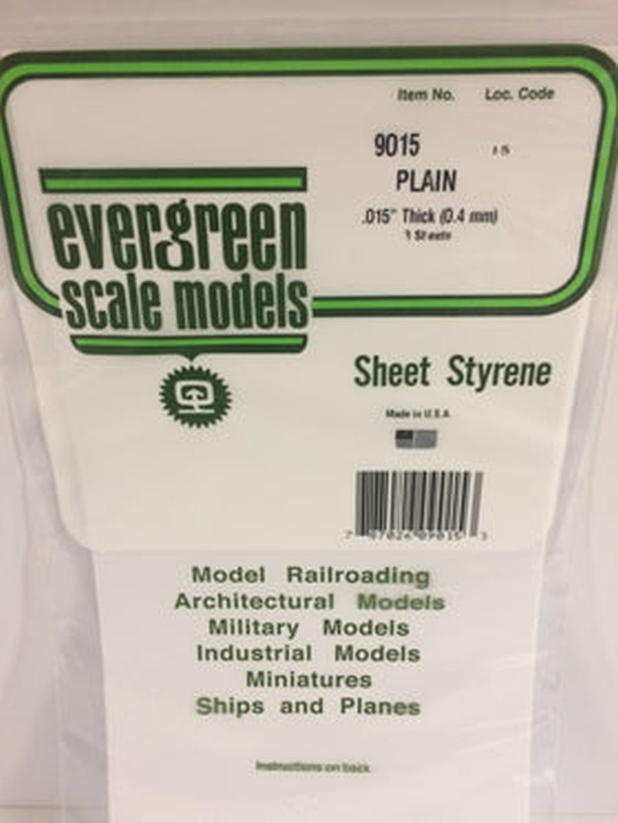 EVERGREEN .015 Thick White Sheet