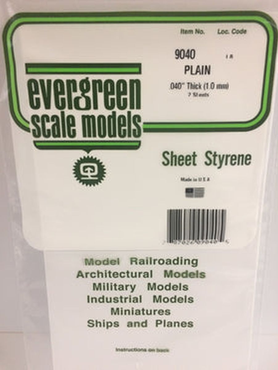 EVERGREEN .040 Thick White Sheet