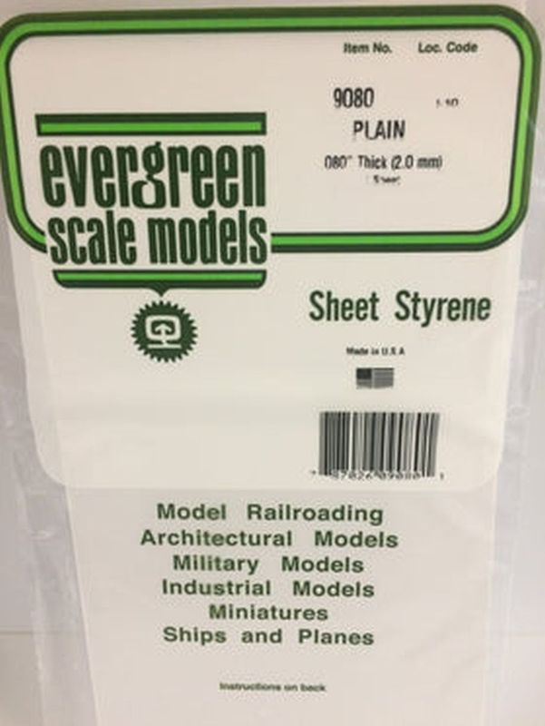 EVERGREEN .060 Thick White Sheet