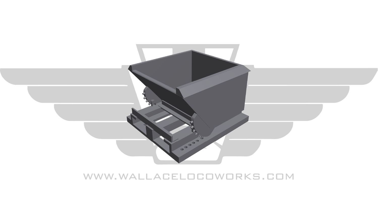 HO: Rotating Dump Bin with forklift base