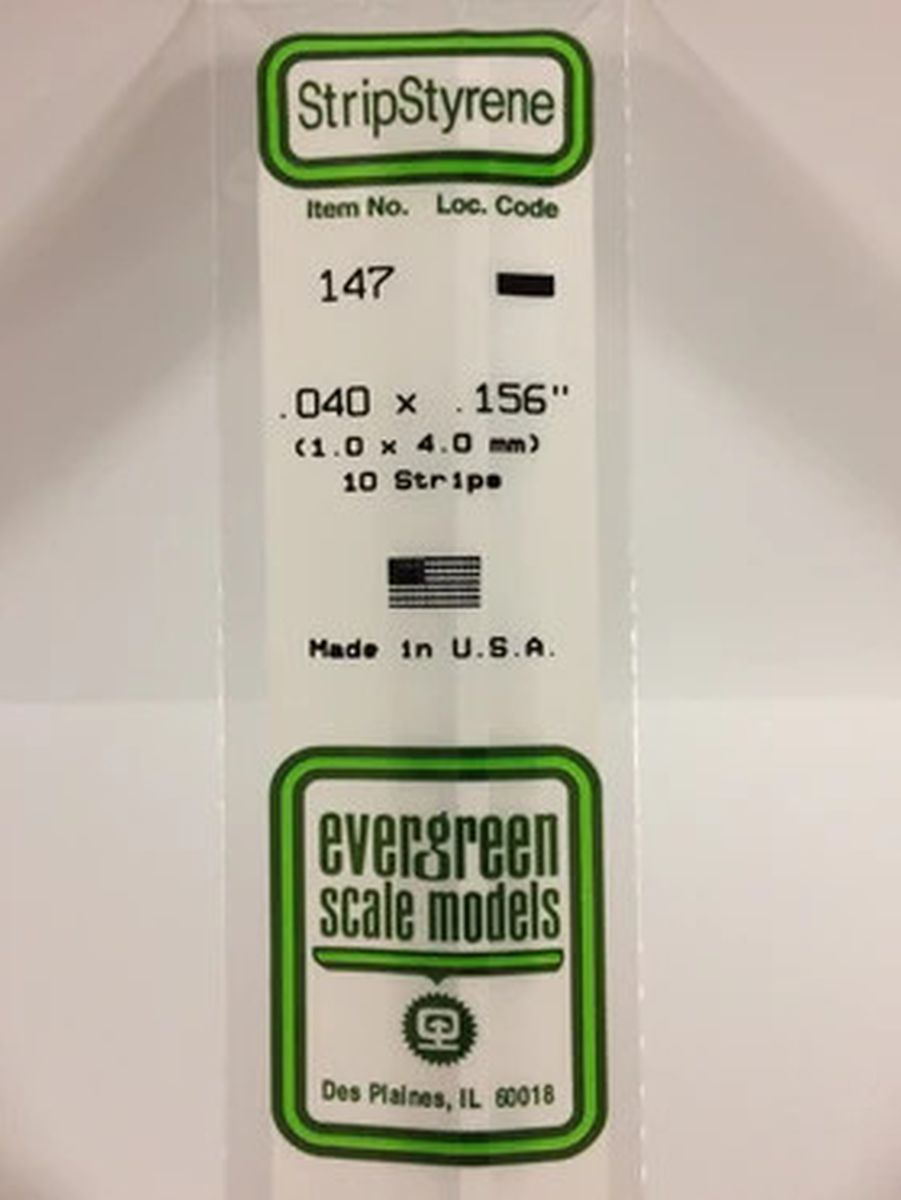 EVERGREEN Strips 147 .040 x .156 (10)