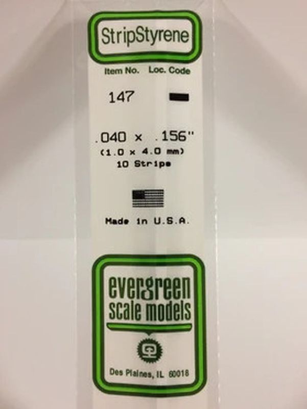 EVERGREEN Strips 147 .040 x .156 (10)